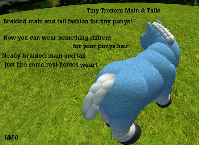 Tiny Trotters braided main and tail1 White