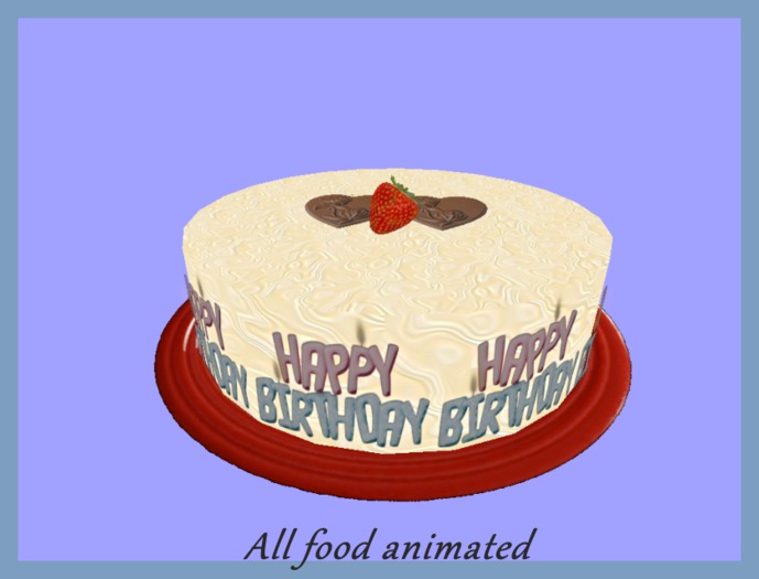 Happy Birthday cake, white chocolate
