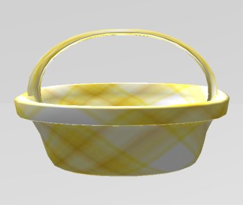 AA Yellow Plaid Easter Basket boxed 1L