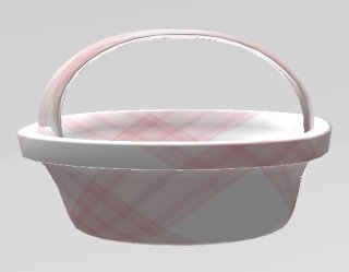 AA Pink plaid  Easter basket boxed 1l