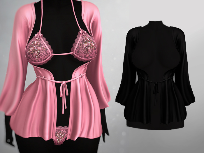 Mossu - Grace Robe - Black