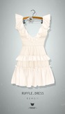 -Pixicat- Ruffle Dress (Cream)