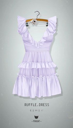 -Pixicat- Ruffle Dress (Lilac)