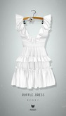 -Pixicat- Ruffle Dress (White)
