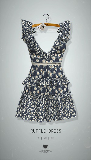 -Pixicat- Ruffle.Dress (Daisies)