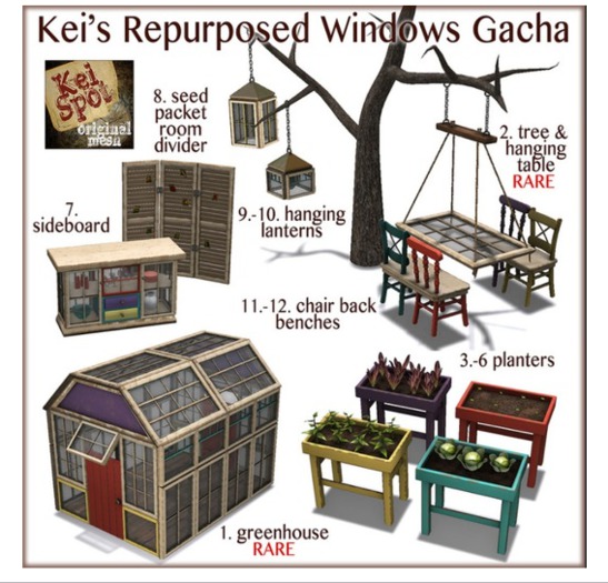 8. Kei's Repurposed Window Gacha (room divider)