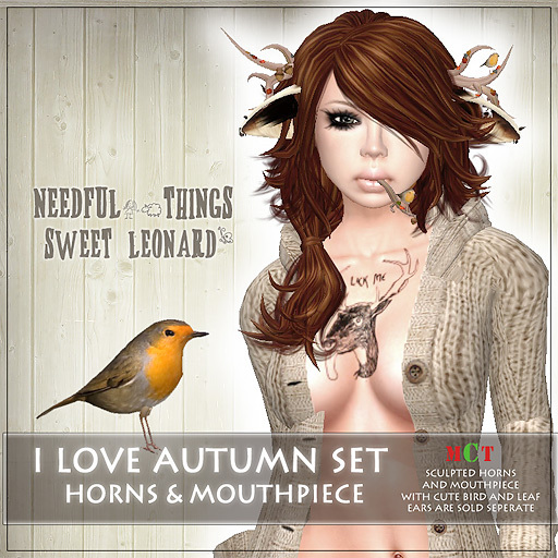 I LOVE AUTUMN SET Horns and Mouthpiece