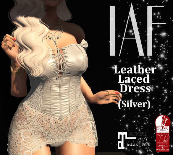 IAF Leather Laced Dress SILVER (SLINK-MAITREYA)
