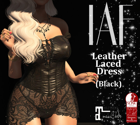 IAF Leather Laced Dress BLACK (SLINK-MAITREYA)