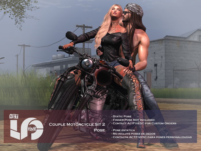 ACT5-207-Couple Motorcycle Sit 2 Pose BOXED