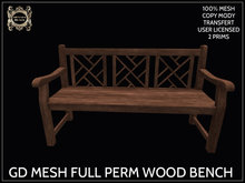 GD MESH FULL PERM WOOD BENCH