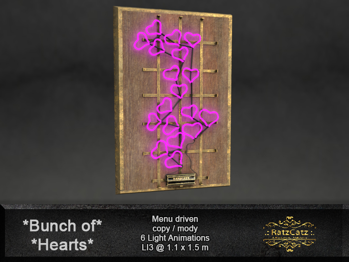 .: RatzCatz :. Neon Sign Wall *Bunch of Hearts*