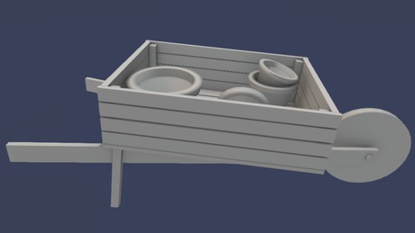 Second Life Marketplace - ~tc~ Mesh Garden Wheelbarrow wPots FullPerm Kit