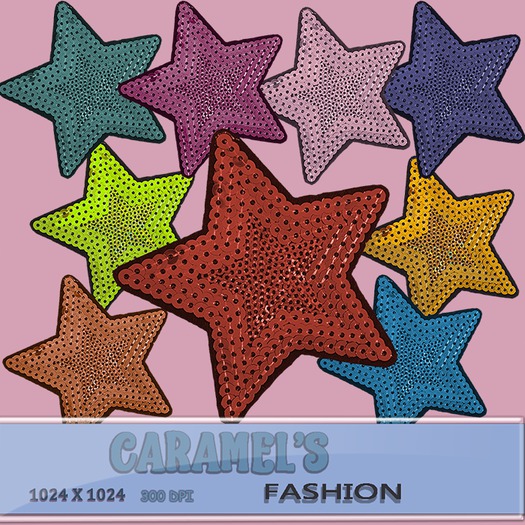 CF- Texture kit-Sequin- Star Appliques