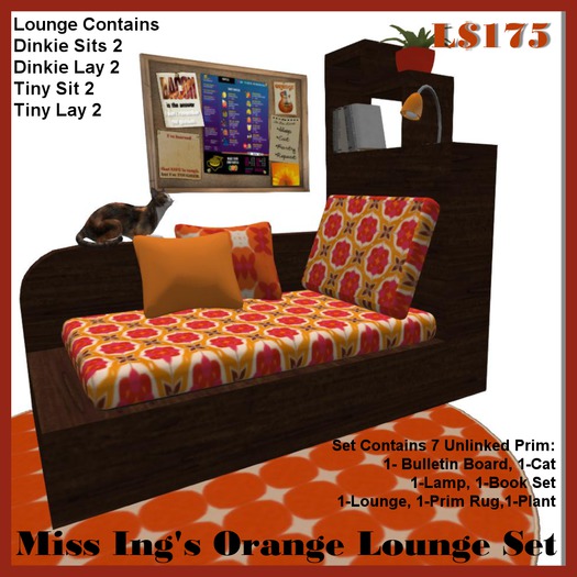 Miss Ing's Dinkie Tiny Lounger Orange Boxed