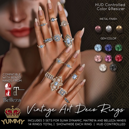 (Yummy) Art Deco Rings