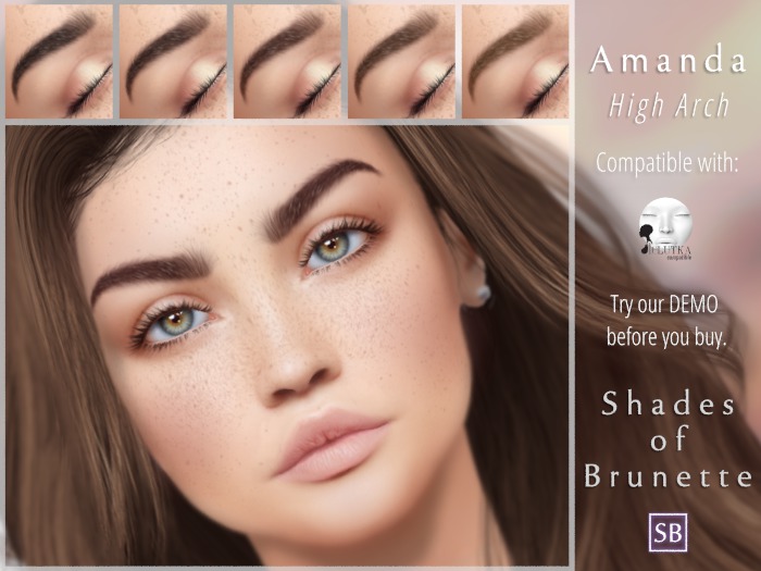 Lelutka Eyebrows Amanda.HighArch.Brunette