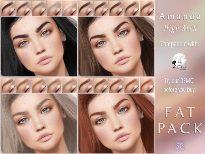 Lelutka Eyebrows Amanda.HighArch.Fatpack