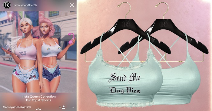 RAMA - Insta Queen Fur Top 'Mint'