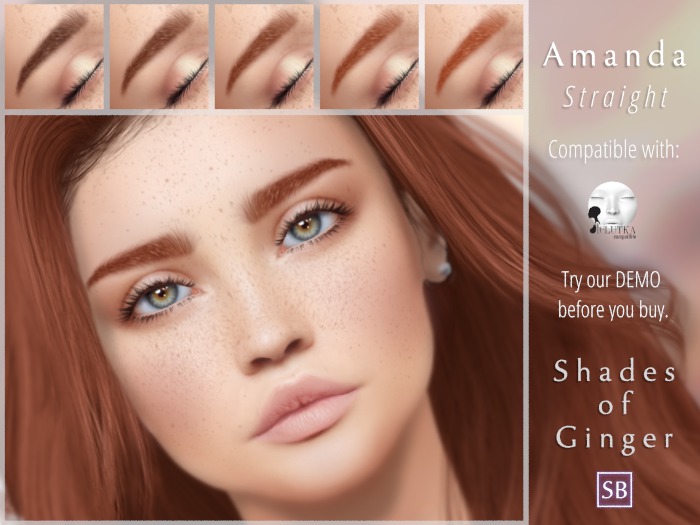 Lelutka Eyebrows Amanda.Straight.Ginger