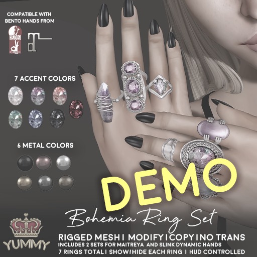 (Yummy) Bohemia Ring Set - DEMO