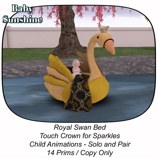 Swan Bed Royal Gold (ADD)