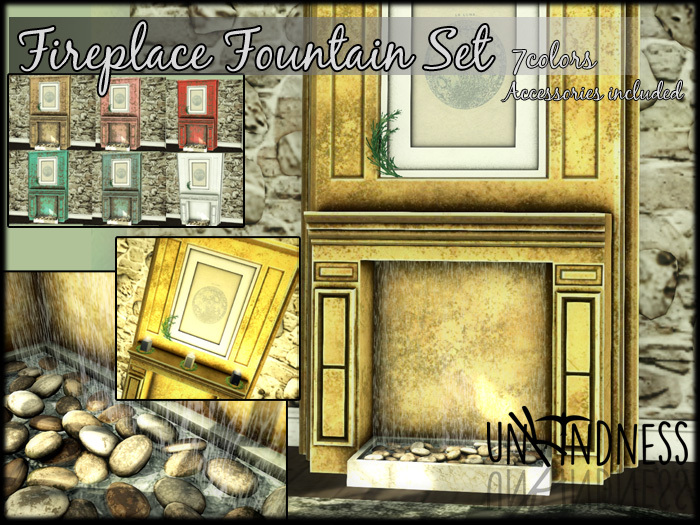 uk - Fireplace Fountains & Accessories Set