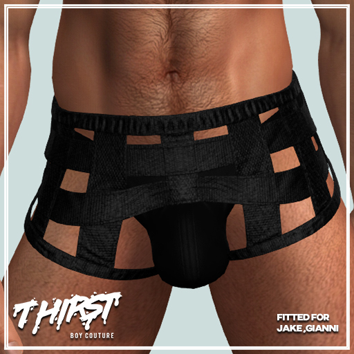 THIRST-Caged Short-Black