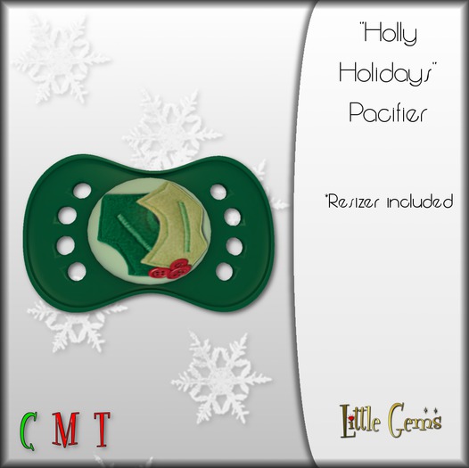 Holly Holidays Pacifier (boxed)