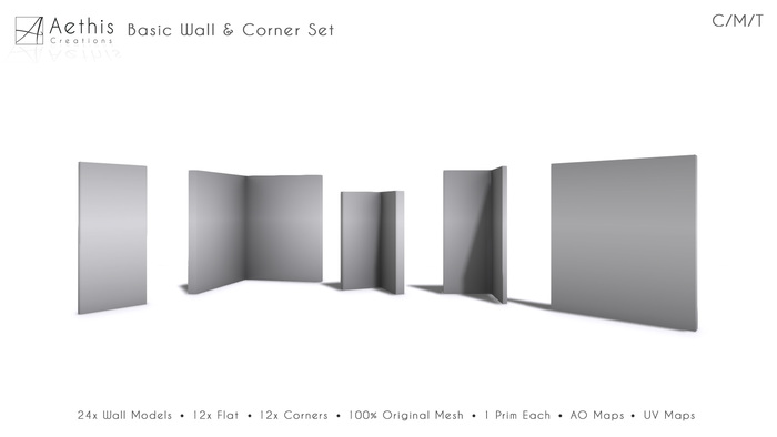 [AC] Basic Wall & Corner Set - Full Permissions
