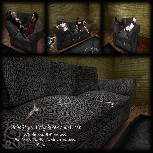 UrbaStyle*Dirty biker couch set