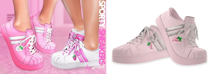 Spoiled - Sporty Sneakers Flat & Tippy Toe Babypowder *Updated* for LaraX,Reborn,Legacy,Kupra