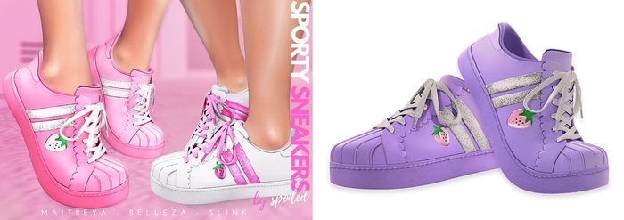Spoiled - Sporty Sneakers Flat & Tippy Toe Purple