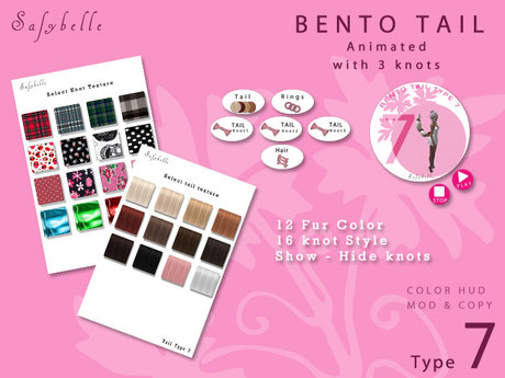 Second Life Marketplace - 363DEMO@Safybelle - Bento Tail TYPE 7 ...