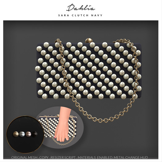 Dahlia - Sara - Clutch - Navy 