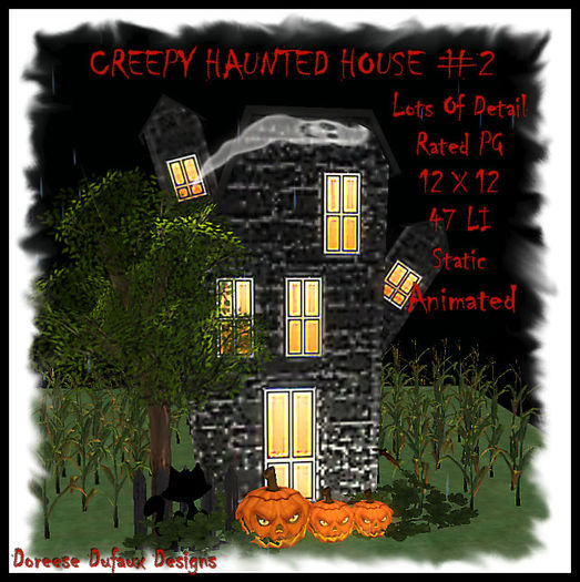 Second Life Marketplace HAUNTED HOUSE 2 CREEPY CORNFIELD SCENE