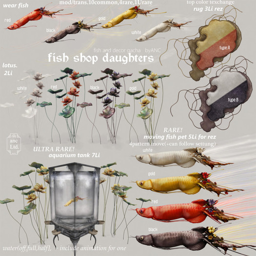 Gacha - FULL SET - anc - Fish Shop Daughters