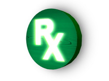 [Px] "Rx" Pharmacy Sign Round