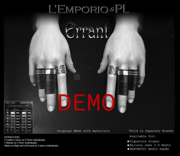 D*E*M*O  L'Emporio&PL::*Errant*::-Metal&Leather Rings-