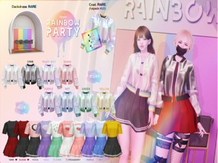 -Nomi-Rainbow party-Dackdrops RARE