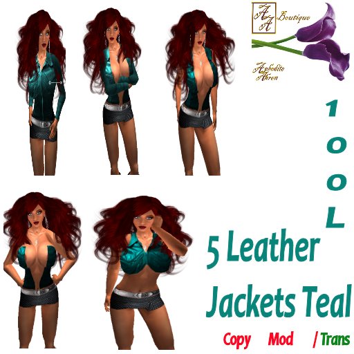 AA Leather Jacket Teal 5 in set