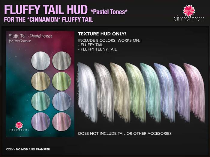 Second Life Marketplace - *CINNAMON* Jinx Centaur - Fluffy Tail Pastels HUD