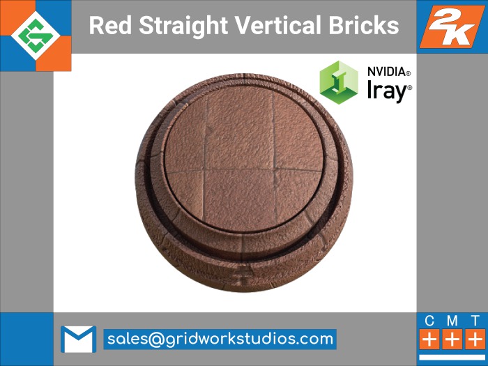 Walls: Red Straight Vertical Bricks