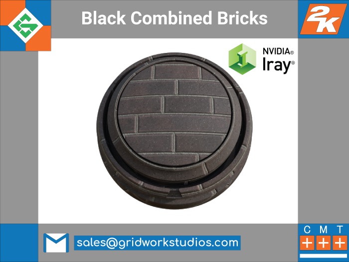 [ G.W.S. ] Walls: Black Combined Bricks