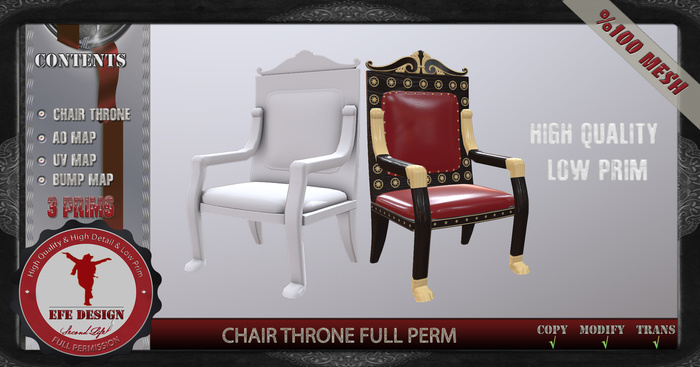 Chair Throne Full Permission Efe Design