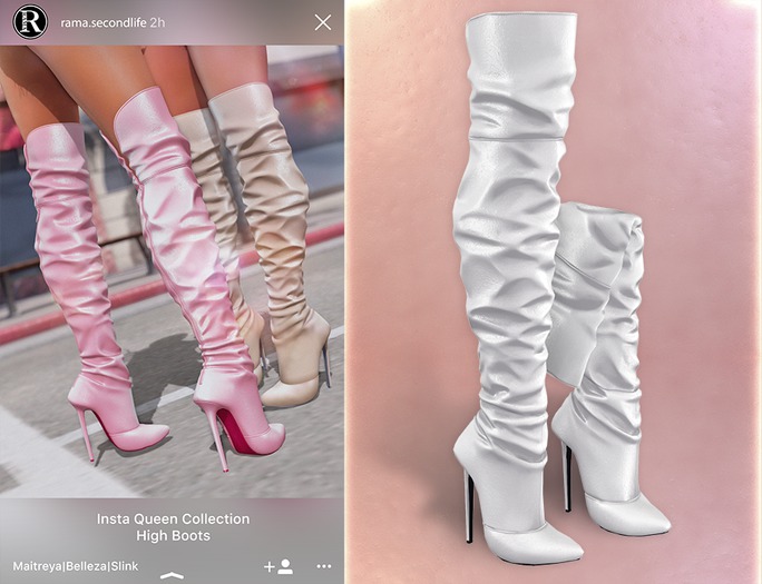 RAMA - Insta Queen High Boots 'Marshmellow'
