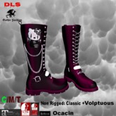 Chains Decorated Calf Boots pink kitty 1 boxed