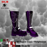 Chains Decorated Calf Boots purple cross 1 boxed