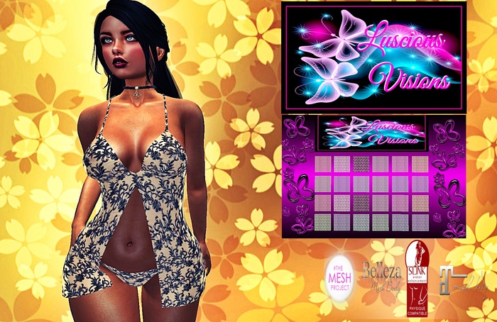 LV-Sheer Lingerie Set W/Hud