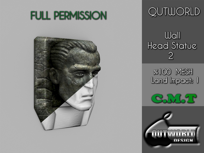 .::QUTWORLD Wall Head Statue_2::.FP Unpack (ADD)